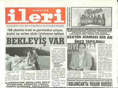 Giresun İleri Gazetesi 26 Mayıs 2006 - Bulancakta Yaşam Durdu, İl Trafik Komisyonundan Red Kararı GZ97207 - 1