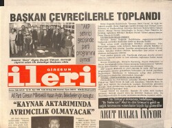 Giresun İleri Gazetesi 26 Nisan 2004 - Ak Parti Giresun Milletvekili Hasan Aydın, Belediyeler İçin Konuştu - Giresun'da Yaza Merhaba Konseri GZ159123 - Gökçekoleksiyon