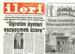 Giresun İleri Gazetesi 26 Şubat 2008 - Öğretim Üyeleri Vazgeçmek Üzere GZ101700 - 1