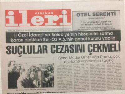 Giresun İleri Gazetesi 27 Eylül 1999 - Suçlular Cezasını Çekmeli GZ32773 - 1