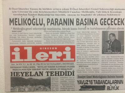 Giresun İleri Gazetesi 27 Mayıs 2005 - Heyelan Tehdidi GZ32356 - 1
