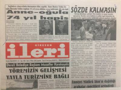 Giresun İleri Gazetesi 27 Nisan 2005 - Yöremizin Gelişmesi Yayla Turizmine Bağlı GZ32347 - 1