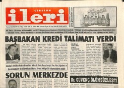Giresun İleri Gazetesi 27 Şubat 2006 - Başbakan Kredi Talimatı Verdi GZ101658 - 1
