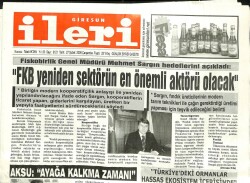 Giresun İleri Gazetesi 27 Şubat 2008 - FKB En Önemli Aktör Olacak GZ101709 - 2