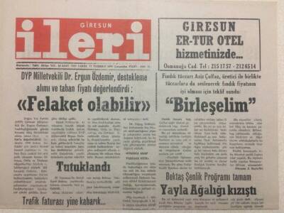 Giresun İleri Gazetesi 27 Temmuz 1994 - Felaket Olabilir GZ38325 - 1
