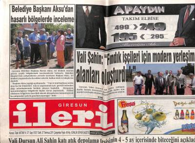 Giresun İleri Gazetesi 27 Temmuz 2011 - Çöp Sorunu Çözülüyor GZ108202 - 1