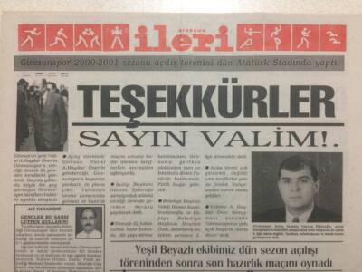 Giresun İleri Gazetesi 28 Ağustos 2000 - Teşekkürler Sayın Valim GZ38273 - 1