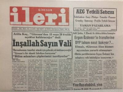 Giresun İleri Gazetesi 28 Eylül 1992 - Giresunspor3 Tek 12 Mart1 GZ32484 - 1