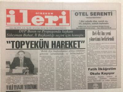 Giresun İleri Gazetesi 28 Eylül 1999 - Topyekün Hareket GZ34501 - 1