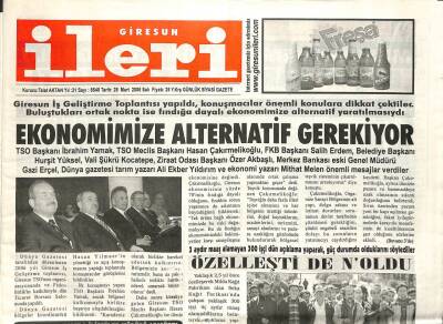 Giresun İleri Gazetesi 28 Mart 2006 - Giresunsporda Zirveye Afım Adım GZ108682 - 1