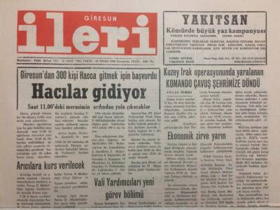 Giresun İleri Gazetesi 28 Nisan 1994 - Hacılar Gidiyor, Arıcılara Kurs Verilecek GZ35523 - 1