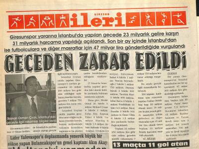 Giresun İleri Gazetesi 28 Nisan 2004 - Giresun Spor Yararına Yapılan Gece GZ101689 - 2