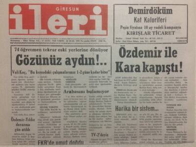 Giresun İleri Gazetesi 28 Ocak 1993 - Özdemir İle Kara Kapıştı GZ34735 - 1