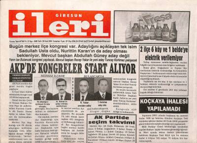 Giresun İleri Gazetesi 28 Ocak 2006 - Koçkaya İhalesi Yapılamadı GZ108393 - 1