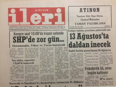 Giresun İleri Gazetesi 28 Temmuz 1993 - SHPde Zor Gün GZ34498 - 1