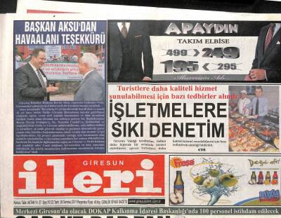 Giresun İleri Gazetesi 28 Temmuz 2011 - GAP Ve DAPtan Sonra 3. Büyük Proje GZ108165 - 1