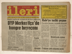 Giresun İleri Gazetesi 29 Haziran 1990 - Giresun - Trabzon Yolu Ulaşıma Açıldı GZ5037 - 1