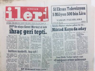 Giresun İleri Gazetesi 3 Eylül 1993 - İhraç Geri Tepti GZ41634 - 1