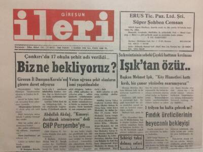 Giresun İleri Gazetesi 3 Kasım 1992 - Biz Ne Bekliyoruz? GZ32469 - 1