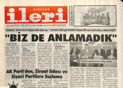 Giresun İleri Gazetesi 3 Mart 2006 - Bizde Anlamadık GZ101660 - 1