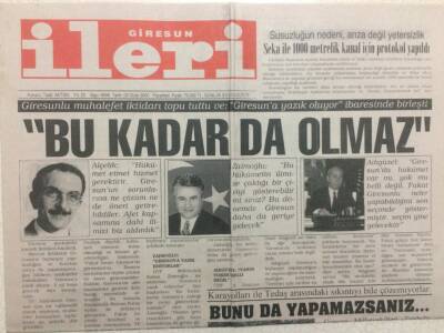 Giresun İleri Gazetesi 3 Ocak 2000 - Bu Kadar da Olmaz GZ32408 - 1