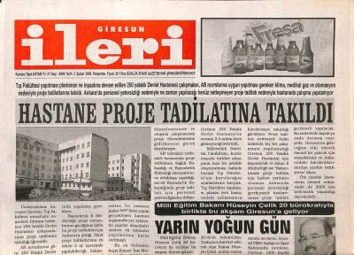 Giresun İleri Gazetesi 3 Şubat 2006 - Hastane Proje Tadilatına Takıldı GZ108397 - 1