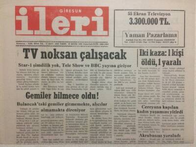 Giresun İleri Gazetesi 30 Mayıs 1992 - TV Noksan Çalışacak GZ34700 - 1
