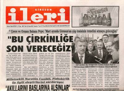 Giresun İleri Gazetesi 30 Ocak 2006 - Osman PepeBu Çirkinliğe Son Vereceğiz GZ108394 - 1