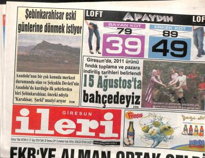 Giresun İleri Gazetesi 30 Temmuz 2011 - FKBye Alman Ortak Geldi GZ108172 - 1