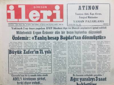 Giresun İleri Gazetesi 31 Ağustos 2000 - Çamolukta Balcılık Teşvik Edilmeli GZ41630 - 1
