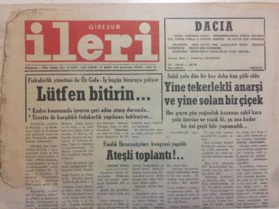 Giresun İleri Gazetesi 31 Mart 1993 - Ateşli Toplantı GZ38465 - 1