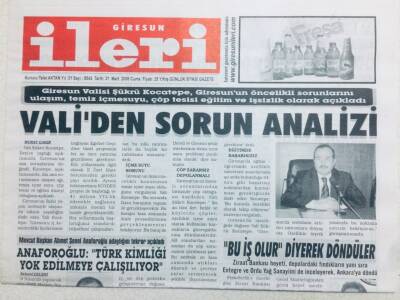 Giresun İleri Gazetesi 31 Mart 2006 - Validen Sorun Analizi GZ41469 - 1