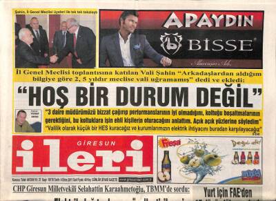 Giresun İleri Gazetesi 4 Ekim 2011 - Ptt Müdürü Abdullah Topal Kalbine Yenik Düştü GZ108295 - 1