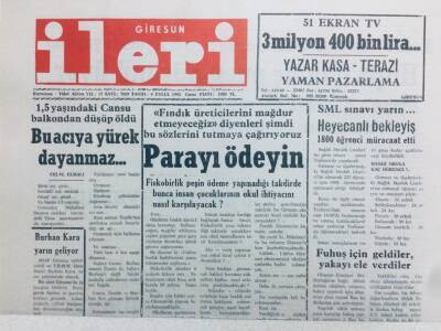 Giresun İleri Gazetesi 4 Eylül 1992 - Bu Acıya Yürek Dayanmaz GZ41463 - 1