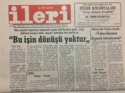 Giresun İleri Gazetesi 4 Şubat 1997 - Bu İşin Dönüşü Yoktur GZ38278 - 1