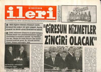 Giresun İleri Gazetesi 4 Şubat 2006 - Çelik Giresun Hizmetler Zinciri Olacak GZ101670 - 2