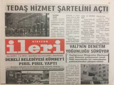 Giresun İleri Gazetesi 5 Ağustos 2005 - Valinin Denetim Yoğunluğu Sürüyor GZ32324 - 1