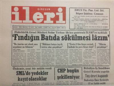 Giresun İleri Gazetesi 5 Ekim 1992 - Fındığın Batıdan Sökülmesi Lazım GZ32493 - 1