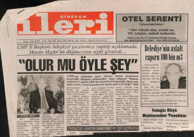Giresun İleri Gazetesi 5 Ekim 1999 - Giresunda 117 Bin Telefon Abonesi Var GZ84783 - 1