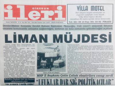 Giresun İleri Gazetesi - 5 Ekim 2000 - Liman Müjdesi GZ41944 - 1