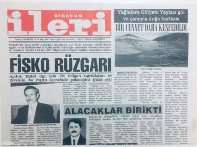 Giresun İleri Gazetesi - 5 Eylül 2000 - Fisko Rüzgarı GZ41940 - 1