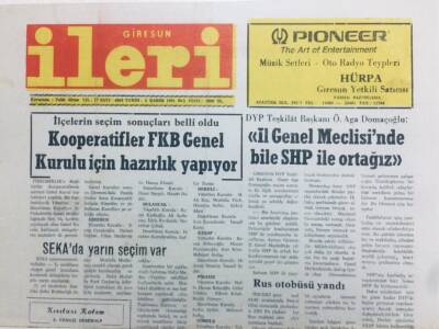 Giresun İleri Gazetesi 5 Kasım 1991 - Sekada Seçim Var GZ41432 - 1