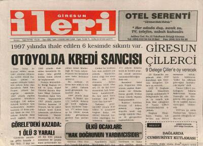 Giresun İleri Gazetesi 5 Kasım 1999 - Türk Ocakları Bölge Toplantısı İlimizde Yapılıyor GZ84777 - 1