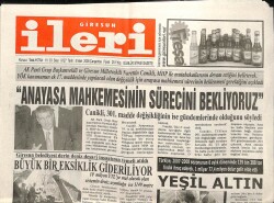 Giresun İleri Gazetesi 5 Mart 2008 - Fındık Yeşil Altın GZ101704 - 1