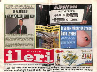 Giresun İleri Gazetesi 5 Temmuz 2011 - Belediyeden Hizmet Çadırı GZ108192 - 1