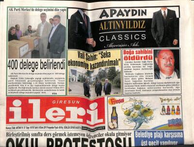Giresun İleri Gazetesi 6 Ekim 2011 - Giresunspor Start Verdi GZ108200 - 1