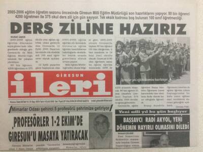 Giresun İleri Gazetesi 6 Eylül 2005 - Giresunspor Yara Sarıyor GZ32316 - 1