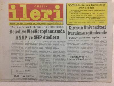 Giresun İleri Gazetesi 6 Haziran 1990 - Giresun Üniversitesi Kurulması Gündemde GZ32609 - 1