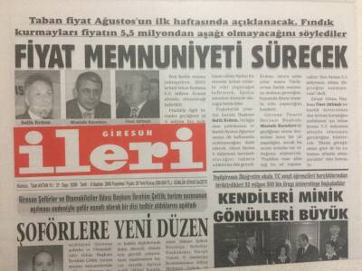 Giresun İleri Gazetesi 6 Haziran 2005 - Şoförlere Yeni Düzen GZ32346 - 1