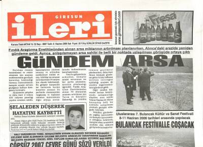 Giresun İleri Gazetesi 6 Haziran 2006 - Halil Poslu Düşerek Hayatını Kaybetti GZ108291 - 1